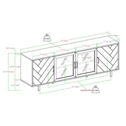 Vik Modern Boho 4 Door Herringbone TV Stand For TVs Up To 80" - Saracina Home 15 Vik Modern Boho 4 Door Herringbone TV Stand For TVs Up To 80" - Saracina Home -Featured Furniture Stores GUEST 52b388c7 9de8 439f b345 685161ddaa8a