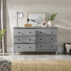 Stiva Classic Mid-Century Modern Horizontal 6 Drawer Dresser - Saracina Home 26 Stiva Classic Mid-Century Modern Horizontal 6 Drawer Dresser - Saracina Home -Featured Furniture Stores GUEST 53801b5f b1d4 4b04 8c85 a7971d352e4e