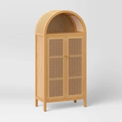 Woven Arched Wood Cabinet - Threshold™ 19 Woven Arched Wood Cabinet - Threshold™ -Featured Furniture Stores GUEST 55ee5cc0 3aff 4967 be03 2e31c724f280