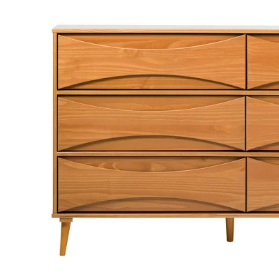 Mid-Century Modern Contoured 6 Drawer Dresser - Saracina Home 20 Mid-Century Modern Contoured 6 Drawer Dresser - Saracina Home - Image 19