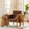 Faux Leather Upholstered Accent Arm Chair - Cognac - Hearth & Hand™ With Magnolia 1 Faux Leather Upholstered Accent Arm Chair - Cognac - Hearth & Hand™ With Magnolia -Featured Furniture Stores GUEST 5aae2476 10e2 4fe0 bc8c 8bfcd0cfc094
