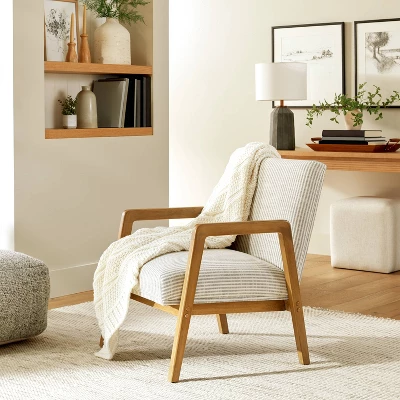 Upholstered Wood Framed Accent Arm Chair - Hearth & Hand™ With Magnolia 4 Upholstered Wood Framed Accent Arm Chair - Hearth & Hand™ With Magnolia - Image 2