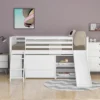 Low Twin Loft Bed With Bookcase, Separate Three Drawers, Pulling Ladder And Slide - ModernLuxe 1 Low Twin Loft Bed With Bookcase, Separate Three Drawers, Pulling Ladder And Slide - ModernLuxe -Featured Furniture Stores GUEST 5c3b936d c190 490a bf3f 87664a0e05f4