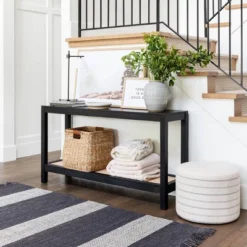 Console Table With Woven Rattan Shelf Black - Threshold™ Designed With Studio McGee -Featured Furniture Stores GUEST 5cacba25 9de0 4a9b 86d8 dd94f14308e1