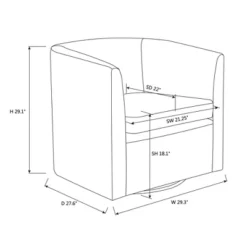 Vernon Upholstered Barrel Swivel Chair Light Brown Velvet - Threshold™ Designed With Studio McGee 13 Vernon Upholstered Barrel Swivel Chair Light Brown Velvet - Threshold™ Designed With Studio McGee -Featured Furniture Stores GUEST 5fe00eaa 81ff 454f b46c 0da142b5764f