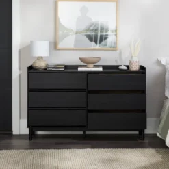 Mid-Century Modern Solid Wood 6 Drawer Double Dresser - Saracina Home -Featured Furniture Stores GUEST 6055ff97 4649 4b8d 9ad4 41a92d811076