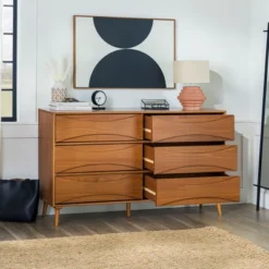 Mid-Century Modern Contoured 6 Drawer Dresser - Saracina Home 25 Mid-Century Modern Contoured 6 Drawer Dresser - Saracina Home -Featured Furniture Stores GUEST 6064d6cb 5a30 4857 807c b8d5d64567a9