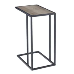 23" Modern Rectangle Two-Tone C Side Table With Metal Base - Saracina Home 15 23" Modern Rectangle Two-Tone C Side Table With Metal Base - Saracina Home -Featured Furniture Stores GUEST 60d202d8 3d4a 432c abd0 7647db4d46f5