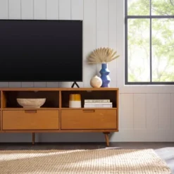 Cara 3 Drawer Mid-Century Modern 3 Drawer TV Stand For TVs Up To 80" - Saracina Home 23 Cara 3 Drawer Mid-Century Modern 3 Drawer TV Stand For TVs Up To 80" - Saracina Home -Featured Furniture Stores GUEST 61c2f2ed 13c4 4a3d b383 3856393c2a31