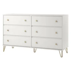 6 Drawer Finley Dresser White - Novogratz -Featured Furniture Stores GUEST 629ffc05 8802 4e61 b17b 2773c00a6b21