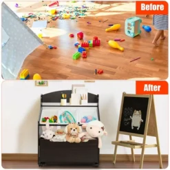 Costway Kids Wooden Toy Storage Unit Organizer W/Rolling Toy Box & Plastic Bins NaturalEspresso 21 Costway Kids Wooden Toy Storage Unit Organizer W/Rolling Toy Box & Plastic Bins NaturalEspresso -Featured Furniture Stores GUEST 6649d054 ddae 4200 95c9 643014cf866f