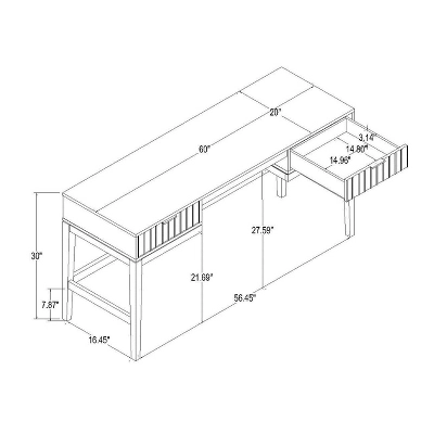 Thousand Oaks Wood Scalloped Desk - Threshold™ Designed With Studio McGee 10 Thousand Oaks Wood Scalloped Desk - Threshold™ Designed With Studio McGee - Image 8