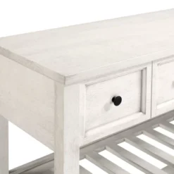 48" Farmhouse Solid Wood 2 Drawer Buffet White - Saracina Home -Featured Furniture Stores GUEST 66c87ba3 841e 44b3 acb1 ac03e5dec0f1