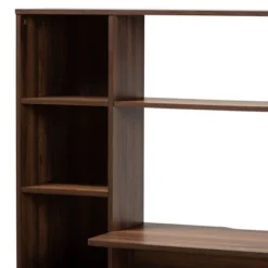 Ezra Wood Storage Computer Desk With Shelves Walnut - Baxton Studio 10 Ezra Wood Storage Computer Desk With Shelves Walnut - Baxton Studio -Featured Furniture Stores GUEST 689cc118 a4cc 443f be99 36c684eb3632