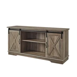 Modern Transitional Sliding Barndoor TV Stand For TVs Up To 65"- Saracina Home -Featured Furniture Stores GUEST 693360a1 c63d 4f0c b1fe df6988b47d91