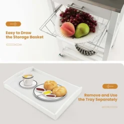 Costway Compact Kitchen Island Cart Rolling Service Trolley With Stainless Steel Top Basket 18 Costway Compact Kitchen Island Cart Rolling Service Trolley With Stainless Steel Top Basket -Featured Furniture Stores GUEST 6d12b3d7 0480 4e1e bf51 084fc2612c3c