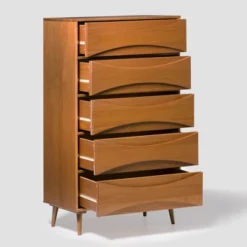 Mid-Century Modern Contoured 5 Drawer Chest Of Drawers - Saracina Home -Featured Furniture Stores GUEST 6ea3faf0 2aed 40ff a53a 33a2aa0036a2