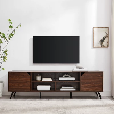 Mid-Century Modern Wide Storage TV Stand For TVs Up To 80" - Saracina Home 5 Mid-Century Modern Wide Storage TV Stand For TVs Up To 80" - Saracina Home - Image 3