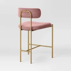 Orion Luxe Backed Counter Height Barstool With Brass Legs Blush Velvet - Threshold™ 7 Orion Luxe Backed Counter Height Barstool With Brass Legs Blush Velvet - Threshold™ -Featured Furniture Stores GUEST 6fae67b2 b02e 4960 846e d794af26c1cf
