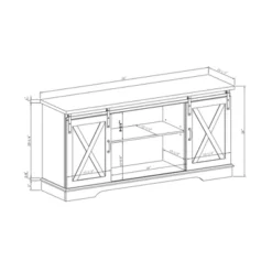 Modern Transitional Sliding Barndoor TV Stand For TVs Up To 65"- Saracina Home -Featured Furniture Stores GUEST 718dd989 f52a 47b4 994a 51f6706185e4