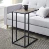 23" Modern Rectangle Two-Tone C Side Table With Metal Base - Saracina Home 2 23" Modern Rectangle Two-Tone C Side Table With Metal Base - Saracina Home -Featured Furniture Stores GUEST 79ed4eb6 b935 4dc1 a8a6 994aab6c93c7