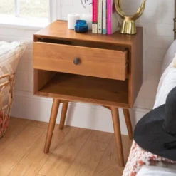 Greenberg 1 Drawer Mid-Century Modern Solid Wood Nightstand - Saracina Home 10 Greenberg 1 Drawer Mid-Century Modern Solid Wood Nightstand - Saracina Home -Featured Furniture Stores GUEST 7acf3373 e0cd 4483 8953 f995e28697c0