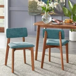 4pc Nettie Mid-Century Modern Dining Set With Bench Walnut/Teal - Buylateral 11 4pc Nettie Mid-Century Modern Dining Set With Bench Walnut/Teal - Buylateral -Featured Furniture Stores GUEST 7bbe3003 7bc4 46fa 96c2 4c125c385dab