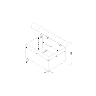 Essex Single Storage Ottoman - Threshold™ 6 Essex Single Storage Ottoman - Threshold™ - Image 5