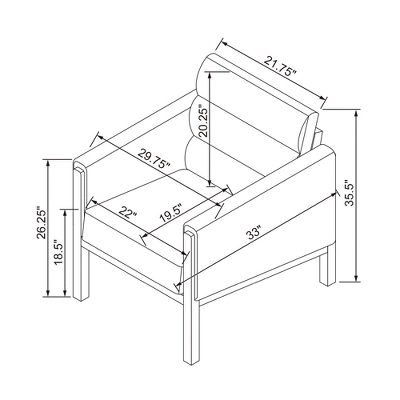 Faux Leather Upholstered Accent Arm Chair - Cognac - Hearth & Hand™ With Magnolia 10 Faux Leather Upholstered Accent Arm Chair - Cognac - Hearth & Hand™ With Magnolia - Image 8