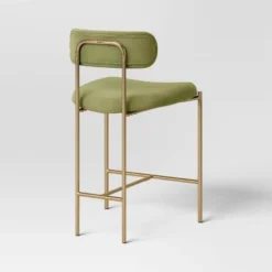 Orion Luxe Backed Counter Height Barstool With Brass Legs Olive Green Velvet - Threshold™ 9 Orion Luxe Backed Counter Height Barstool With Brass Legs Olive Green Velvet - Threshold™ -Featured Furniture Stores GUEST 7e783766 9223 4da7 9627 10de0ab7294f