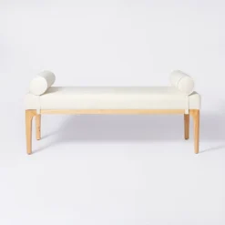 Randolph Bench With Bolster Pillows Linen - Threshold™ Designed With Studio McGee 11 Randolph Bench With Bolster Pillows Linen - Threshold™ Designed With Studio McGee -Featured Furniture Stores GUEST 8043040b 0df3 43be 8cbf d76d62740f76