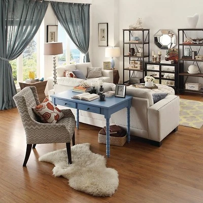 Elliott Wood Writing Desk With Drawers - Inspire Q 6 Elliott Wood Writing Desk With Drawers - Inspire Q - Image 4