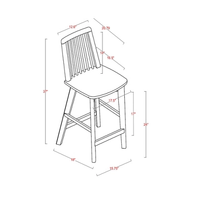 Linden Modified Windsor Wood Counter Height Barstool - Threshold™ Designed With Studio McGee 7 Linden Modified Windsor Wood Counter Height Barstool - Threshold™ Designed With Studio McGee - Image 5