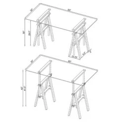 Statham Glass Top Adjustable Sawhorse Standing Desk Chrome - Coaster 13 Statham Glass Top Adjustable Sawhorse Standing Desk Chrome - Coaster -Featured Furniture Stores GUEST 83fa6233 ac1f 4164 8445 30e244687000