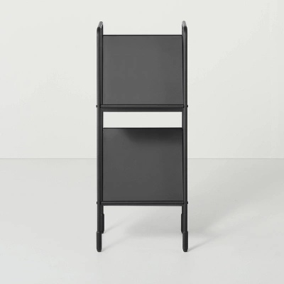 Two-Tier Metal Vinyl Record Storage Rack Black - Hearth & Hand™ With Magnolia 4 Two-Tier Metal Vinyl Record Storage Rack Black - Hearth & Hand™ With Magnolia - Image 2