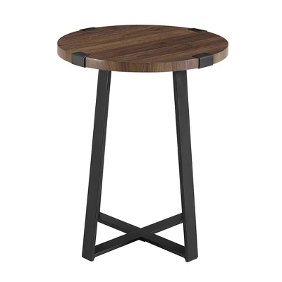 Wrightson Urban Industrial Faux Wrap Leg Round Side Table - Saracina Home 4 Wrightson Urban Industrial Faux Wrap Leg Round Side Table - Saracina Home - Image 2