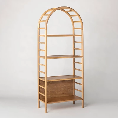 72" Holladay Curved Wooden Bookcase - Threshold™ Designed With Studio McGee 14 72" Holladay Curved Wooden Bookcase - Threshold™ Designed With Studio McGee - Image 12