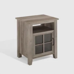 Transitional Classic Windowpane Storage Side Table - Saracina Home -Featured Furniture Stores GUEST 88952578 f4c2 4317 9491 b95e5eff9454
