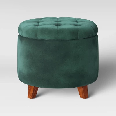 Tufted Round Storage Ottoman - Threshold 13 Tufted Round Storage Ottoman - Threshold - Image 11