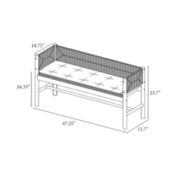 Elden Wood Bench With Woven Back And Loose Cushion Seat - Threshold™ Designed With Studio McGee 13 Elden Wood Bench With Woven Back And Loose Cushion Seat - Threshold™ Designed With Studio McGee -Featured Furniture Stores GUEST 8f053347 15e4 4064 81c1 72a38bf0a4d6