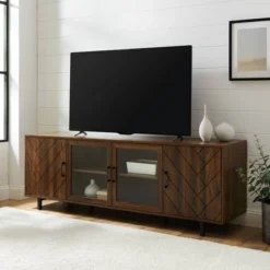 Vik Modern Boho 4 Door Herringbone TV Stand For TVs Up To 80" - Saracina Home 17 Vik Modern Boho 4 Door Herringbone TV Stand For TVs Up To 80" - Saracina Home -Featured Furniture Stores GUEST 9063eb92 b49a 4de7 8042 61e07cd7b281