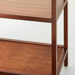 70" 5-Shelf Wood & Cane Transitional Vertical Bookshelf - Brown - Hearth & Hand™ With Magnolia -Featured Furniture Stores GUEST 9214bcad 603a 47ea 8140 53b4518fb952