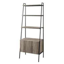 72" Open Shelf And Closed Storage Cabinet Ladder Bookcase - Saracina Home 20 72" Open Shelf And Closed Storage Cabinet Ladder Bookcase - Saracina Home -Featured Furniture Stores GUEST 95647392 bcf6 4609 85d2 67f249b2f3ff