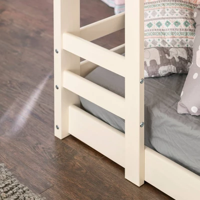 Twin Over Twin Indy Solid Wood Low Bunk Bed - Saracina Home 5 Twin Over Twin Indy Solid Wood Low Bunk Bed - Saracina Home - Image 4