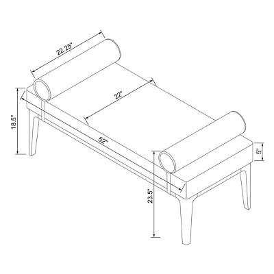 Randolph Bench With Bolster Pillows Linen - Threshold™ Designed With Studio McGee 9 Randolph Bench With Bolster Pillows Linen - Threshold™ Designed With Studio McGee - Image 7