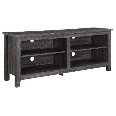 Transitional 4 Cubby Wood Open Storage TV Stand For TVs Up To 65"- Saracina Home 13 Transitional 4 Cubby Wood Open Storage TV Stand For TVs Up To 65"- Saracina Home - Image 11