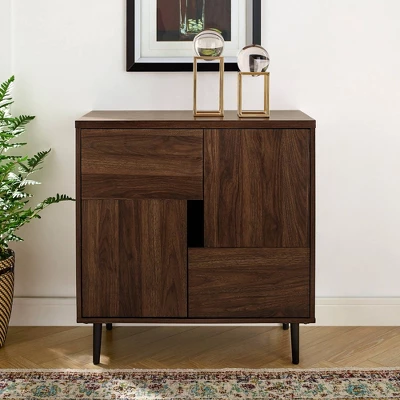 Modern Accent Cabinet With Color Pop Interior - Saracina Home 3 Modern Accent Cabinet With Color Pop Interior - Saracina Home