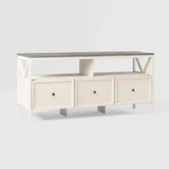 Farmhouse 3 Drawer Wood TV Stand For TVs Up To 65" - Saracina Home 39 Farmhouse 3 Drawer Wood TV Stand For TVs Up To 65" - Saracina Home -Featured Furniture Stores GUEST 9c05f01d 83d8 411e ae5d 3185861747c7