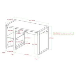 48" Industrial Farmhouse Tech Desk With USB Dark Walnut - Saracina Home 11 48" Industrial Farmhouse Tech Desk With USB Dark Walnut - Saracina Home -Featured Furniture Stores GUEST 9dc32ca9 1669 4b0f 9cc4 24355437a07a