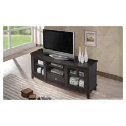 Walda Wood Cabinet With 2 Sliding Doors And 1 Drawer TV Stand For TVs Up To 60" Dark Brown/Gray - Baxton Studio 9 Walda Wood Cabinet With 2 Sliding Doors And 1 Drawer TV Stand For TVs Up To 60" Dark Brown/Gray - Baxton Studio -Featured Furniture Stores GUEST 9f09957a a777 49ef 99ba 842d275e8cda
